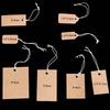Kraft Hanging Price Tags with Elastic Cord - 100 Pieces for DIY Jewelry Ornaments
