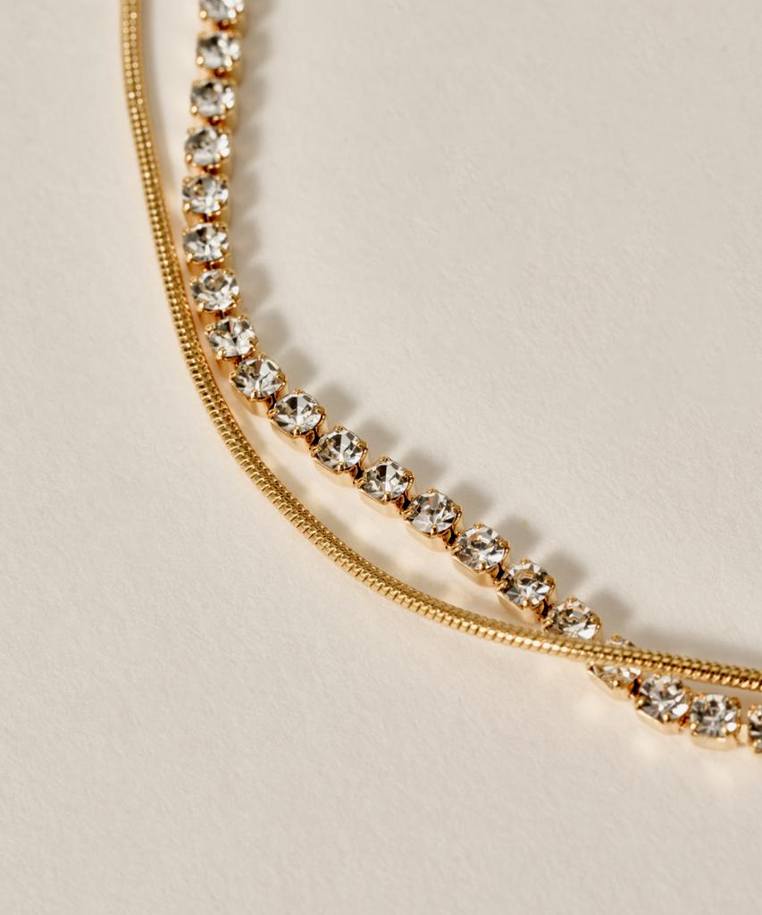 Novice Tokyo Cubic & Round Chain Anklet [Stainless] / Gold