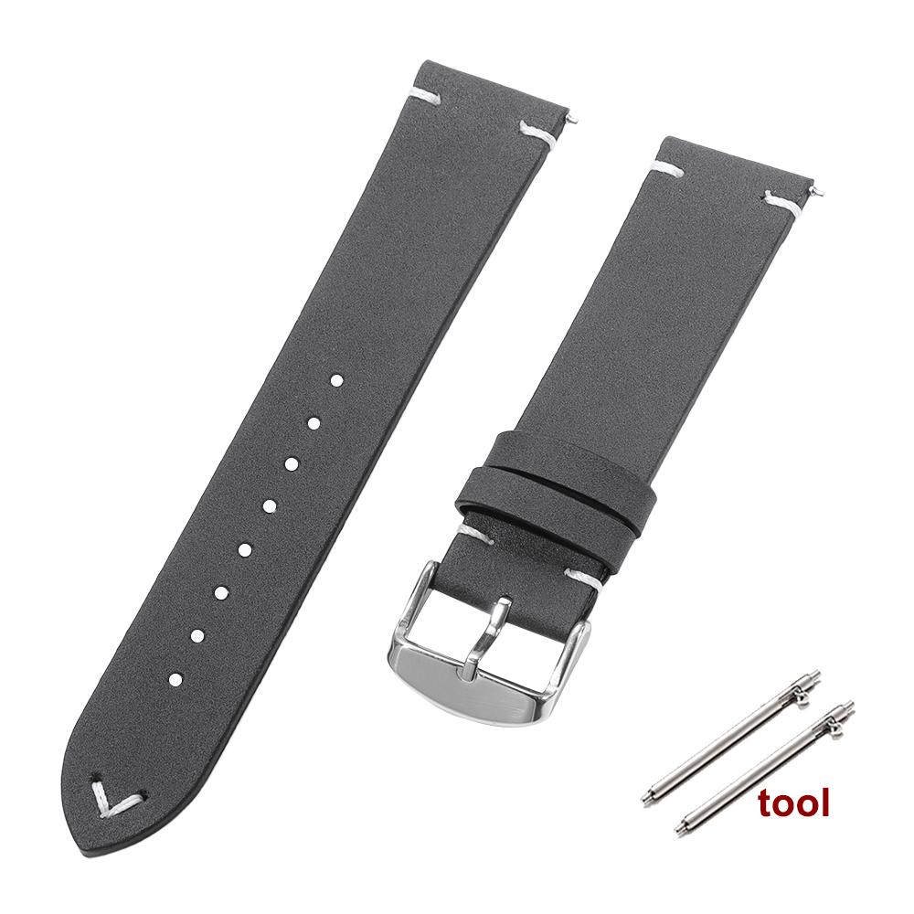 18mm 20mm 22mm Watch Strap Quick Release Brown Watchband Soft Leather Bands for Omega Business Wristband for Seiko 5 Bracelet