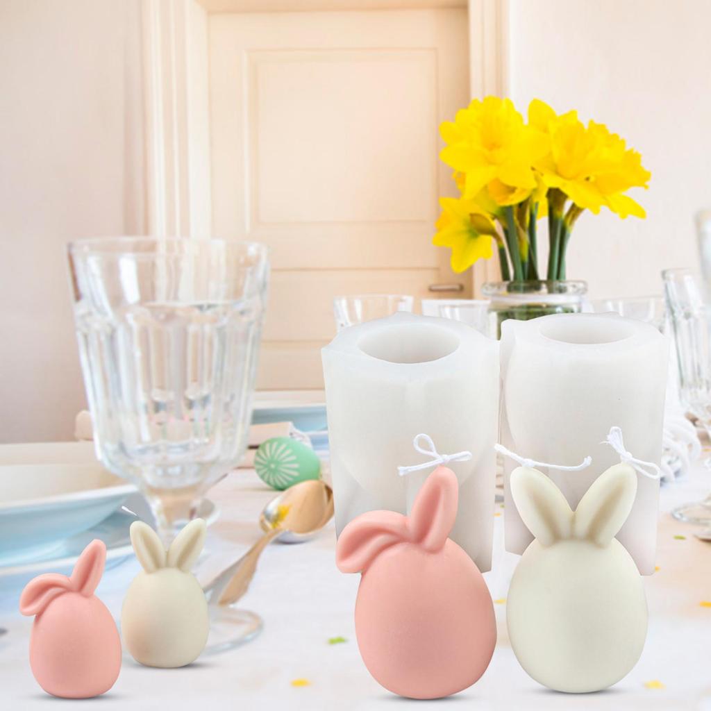 Easy-to-Clean Silicone Candle Mold Good Flexibility Novelty Rabbit