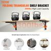 Shelf Bracket Foldable, 24” L 2 Pcs , Heavy Duty Floating Shelf Brackets, Brackets for Shelves, 5mm Thick Matte Black L Shelf Bracket,Steel Shelving