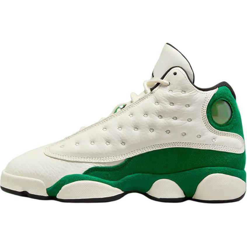 Air Jordan 13 Retro GS Sail Pine Green Kids Sneakers Cream Black HQ0780-103