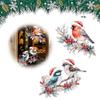 1Set Christmas Bird and Tree Branch Window Static Stickers Waterproof Suitable for Home Kitchen Office Festive Christmas Decors