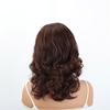 Synthetic Elegant Short Curly Wave Hair Brown Bob Wig Side Parting Wig for Women Natural Fluffy Daily Cosplay Party Use
