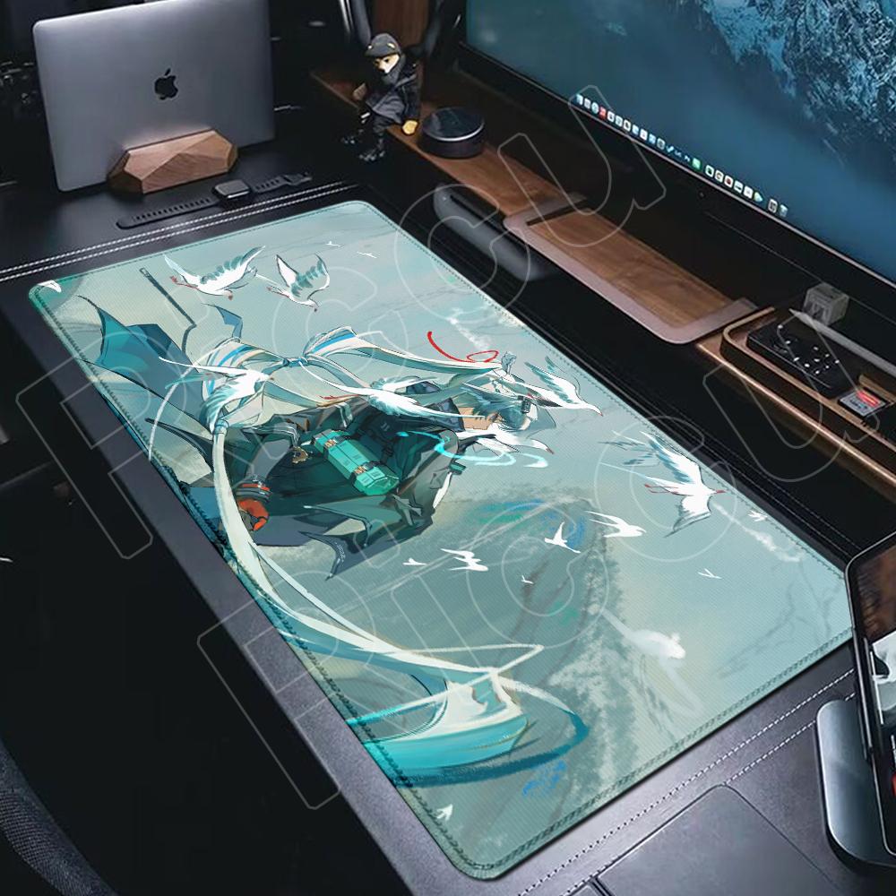 Großformatige Arcane Arknights Endfield Mauspads Anime-Mädchen Langlebige Randgenähte Teppich Schreibtischmatte Mauspads PC Desktop Zubehör