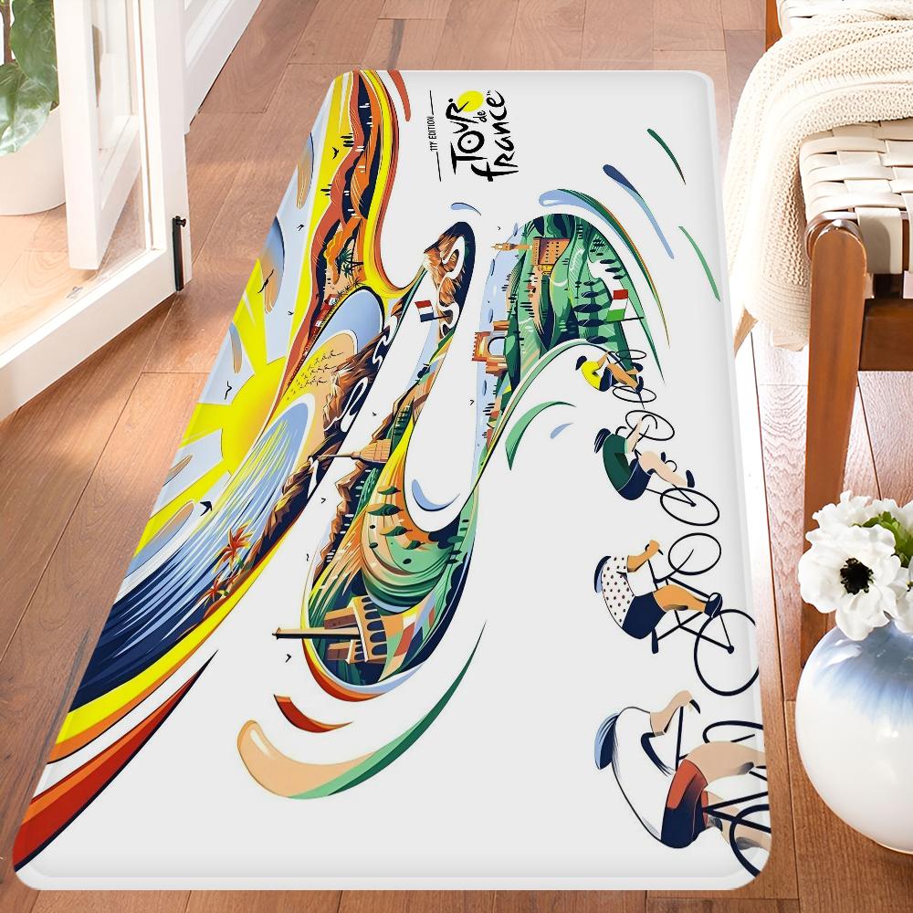Tour De France Floor Mat Nordic Home Decor Doormat Bathroom Toilet Mats Bedroom Hotel Non Slip Mat