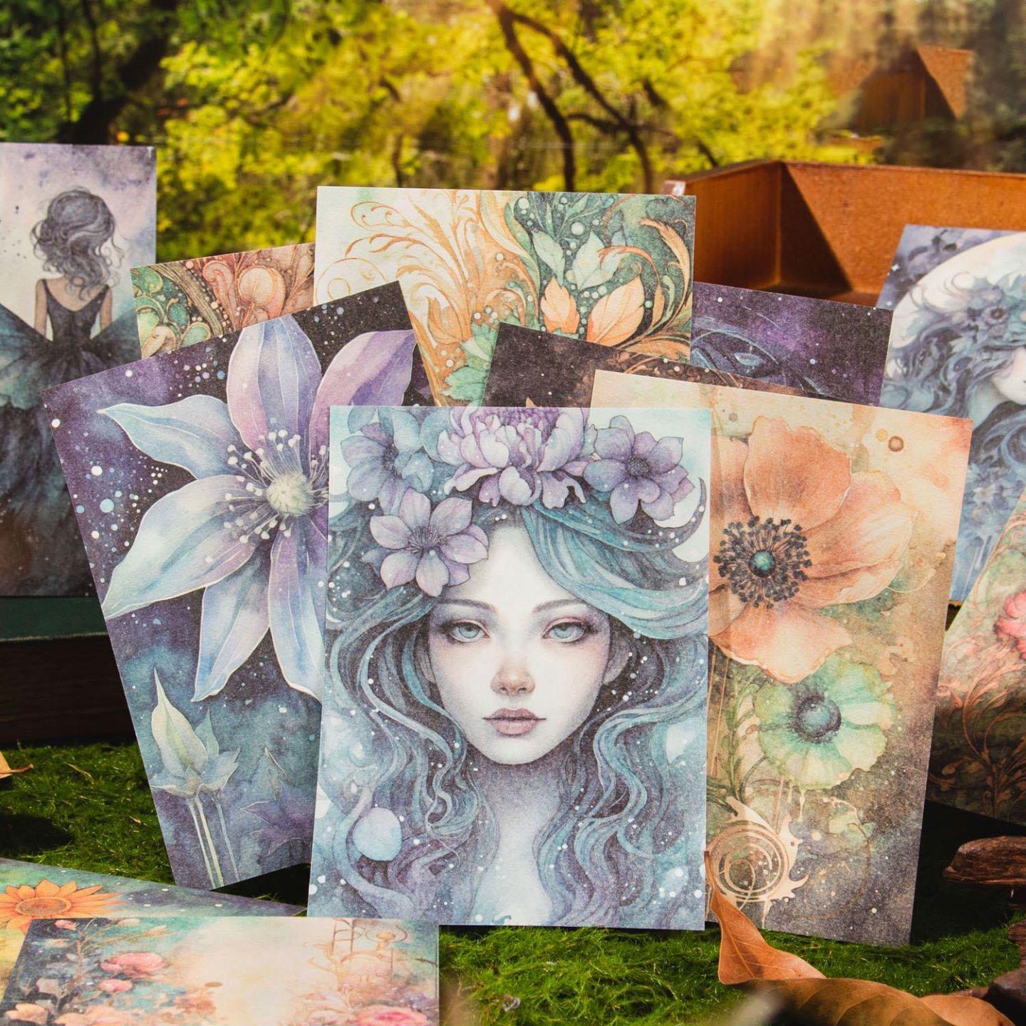 

30 шт./упак., полночная сказка, материал для украшения, бумага, идеально подходит для журналов, скрапбукинга, DIY, принадлежности