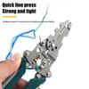 1Pcs Multifunctional Foldable Wire Stripper Crimper Cable Cutter Pliers Electrician Cable Cutting Wiring Pulling Stripping Tools