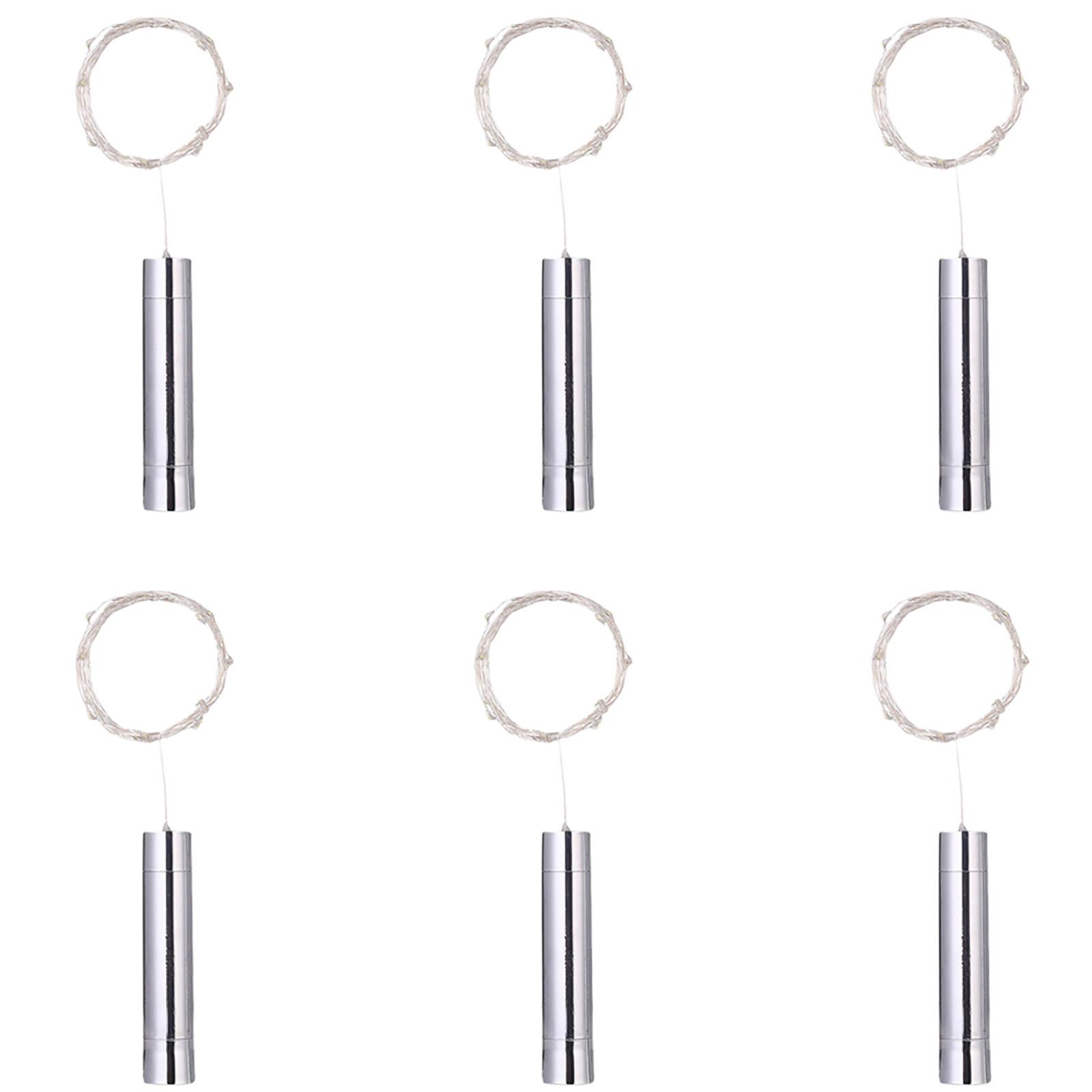 

6 шт. 15 светодиодов для бутылок вина, пробковые светильники из медной проволоки, гирлянды для бутылок, украшение стола своими руками, свадебная вечеринка (Белый,15 светодиодов) One Size белый