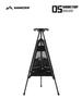 Mountain Fun Hexagonal Camping Table: Portable with 19 Lights, Lifting Storage Rack, and Detachable Aluminum Alloy Design.
