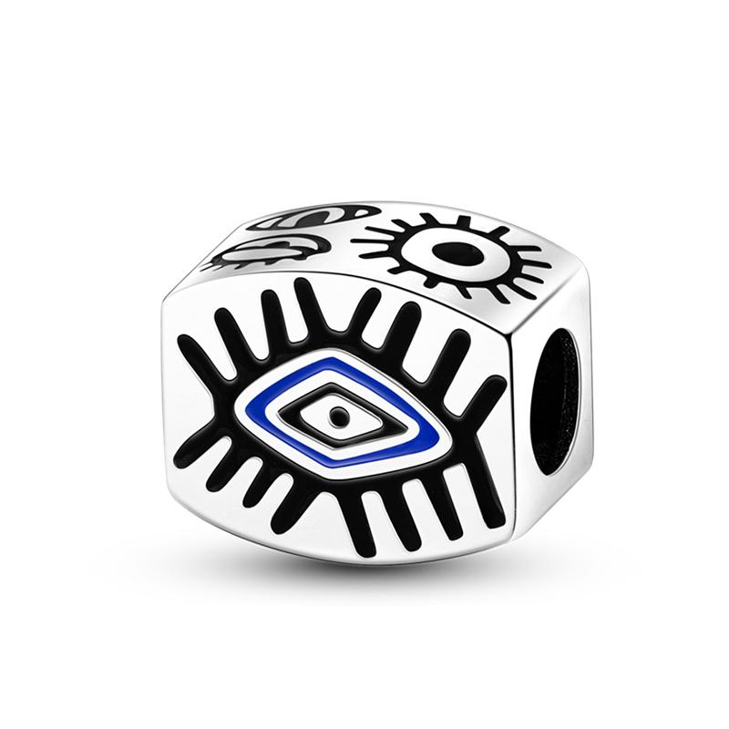 Newcopper Sparkling Zircon Devil'S Eye Horus' Eye Best Wishes Lucky Charms Beads Fit Pan Original Bracelets Diy Jewelry