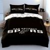 San Antonio Spurs Logo Design Print Bedding Set Duvet Cover Pillowcases (1* Duvet Cover 2* Pillowcases Do Not Include Comforter)