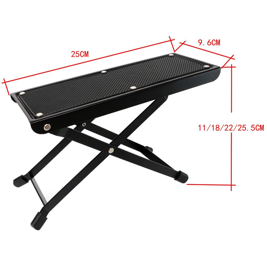 1/2pc Folding Guitar Foot Rest 4-Height Adjustable Non-Slip Metal Footrest Stand Beauty Salons Pedicures Tool Guitar Pedal Acces