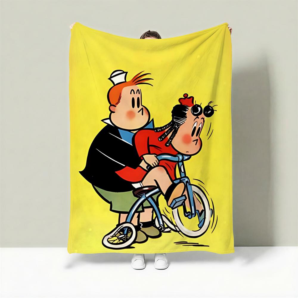 

Cartoon T-The Little Lulu Show Throw Lightweight 240g Flannel Blanket Soft Skin-friendly for Summer Cooling 75cmx90cm