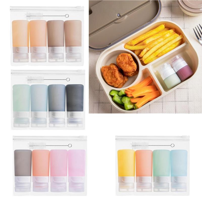 Plastic Salad Dressing Containers for Lunch Boxes Leakproof and Portable Sauce Bottles Safe Food Storage Containers