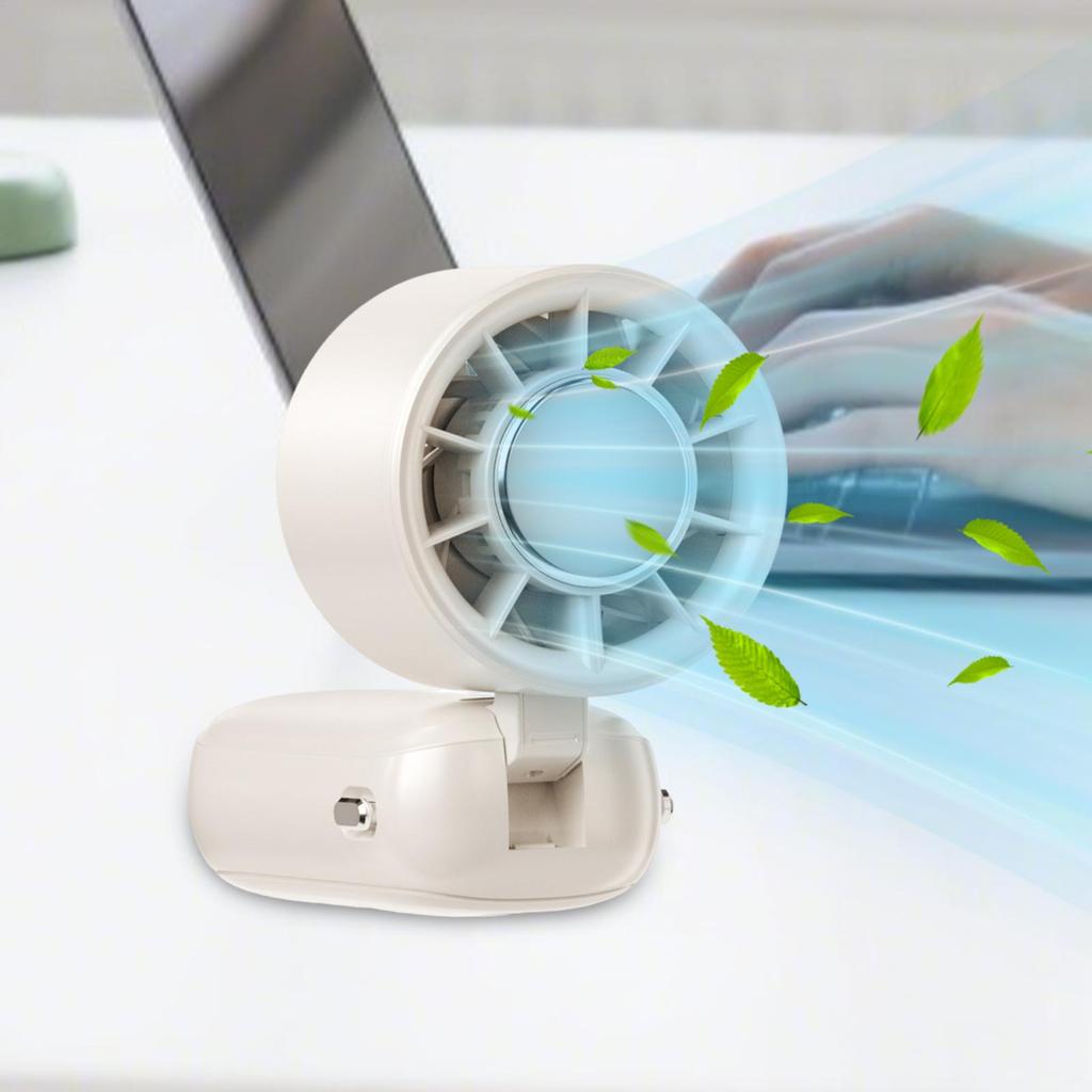 Portable Handheld Fan Personal Air Cooler LED Display Lightweight Foldable Cooling Device With Adjustable Speeds For Hot Weather