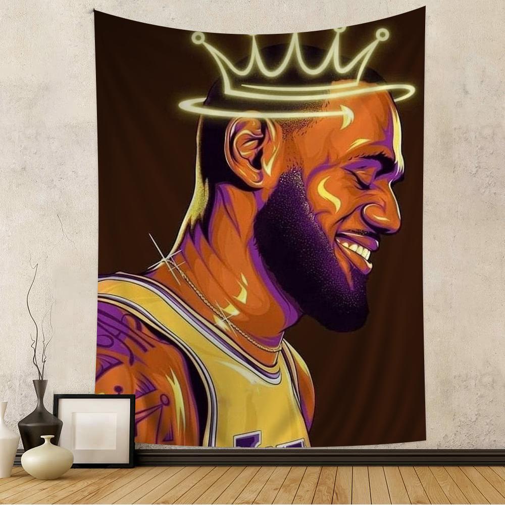 POP Basketball Player L-LeBron- James Basketball Printed Large Wall Tapestry Indian Buddha Decoration Bohemian Hippie Art Decor