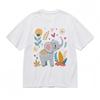 Women's Soft Breathable All Season Classic T-Shirt Mens Womens Tees Top Cute Cartoon Elephant Tee