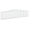 VidaXL Panier de Gabions Arqué Cage à Gabion Mur de Gabion Panier à Pierre Gabion pour Pierre Jardin Patio Extérieur 153414