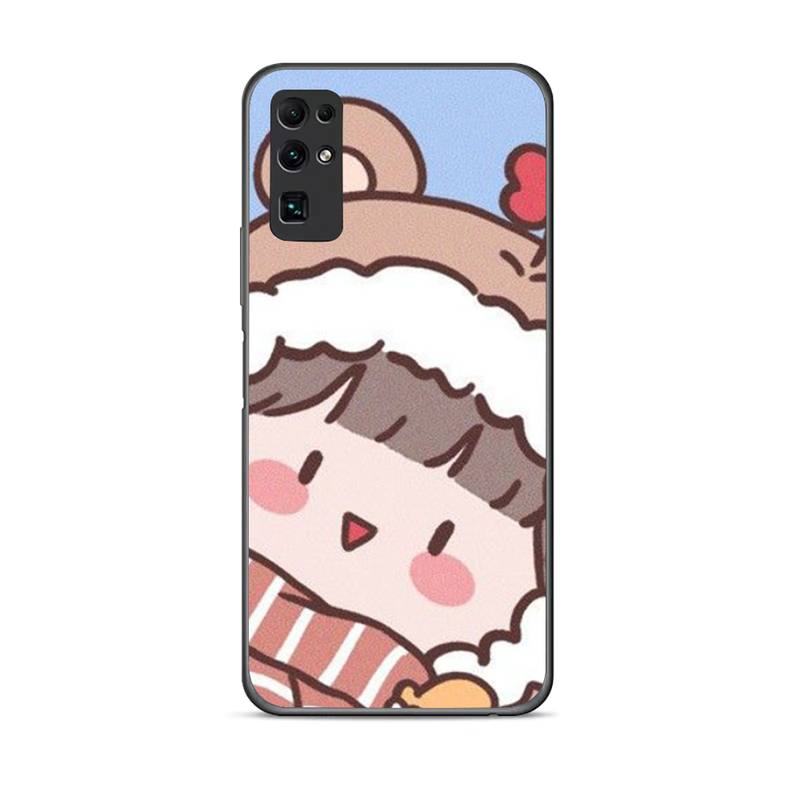 Cute Cartoon Girl Phone Case For Huawei G7 G8 P7 P8 P9 P10 P20 P30 Lite Mini Pro P Smart Plus Cove Fundas