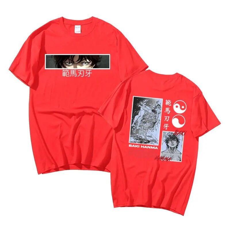 Anime Baki The Grappler Yujiro Hanma Graphic Tshirt Short Sleeve Unisexs Hip Hop Oversized T Shirt Streetwear Unisex Women Cotton Tees