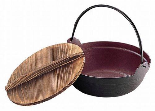 

Ikenaga Iron Works IK Специальная электрическая кухонная посуда Глубокая кастрюля, 21 см (Коричневая эмаль внутри), Чугун с крышкой из натурального дерева, Сделано в Китае, QHK3021