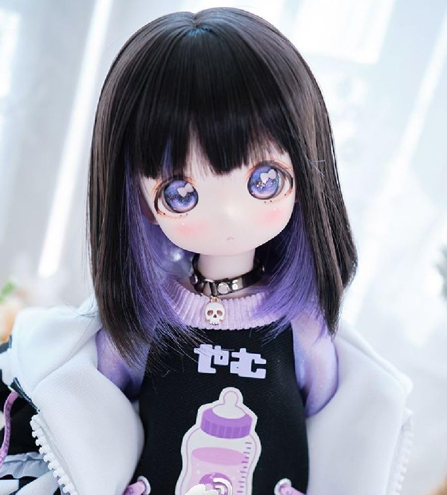 Heat-resistant Doll Wig ST195, Bicolor Bob Hair, 1/3 Doll Compatible Wig, Wig Only