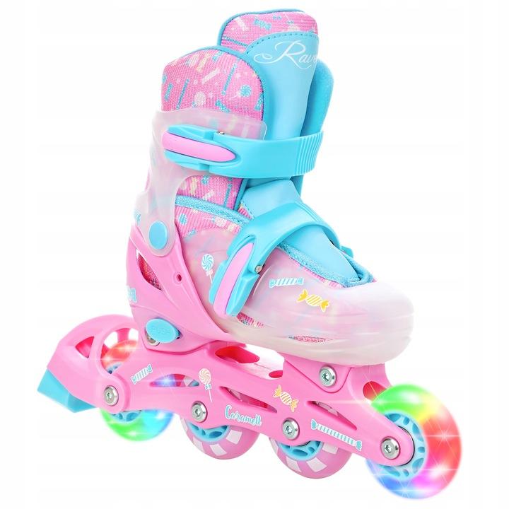 Super Merchant Verstelbare Schaatsen Raven Caramell 26-29 Led Wielen