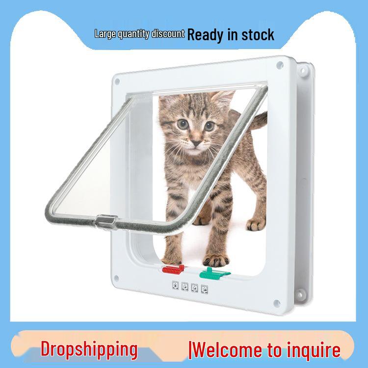 ABS Pet Door for Cats and Dogs - Hole-Free Entry and Exit Kennel Accessory