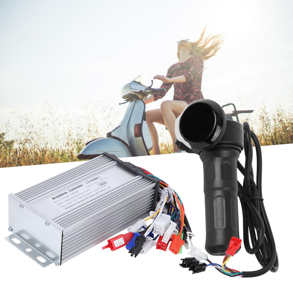 LCD Display Throttle Grip with 12 Tube Sinusoid 48v 60v 64V Electric Bike Controller for EBike