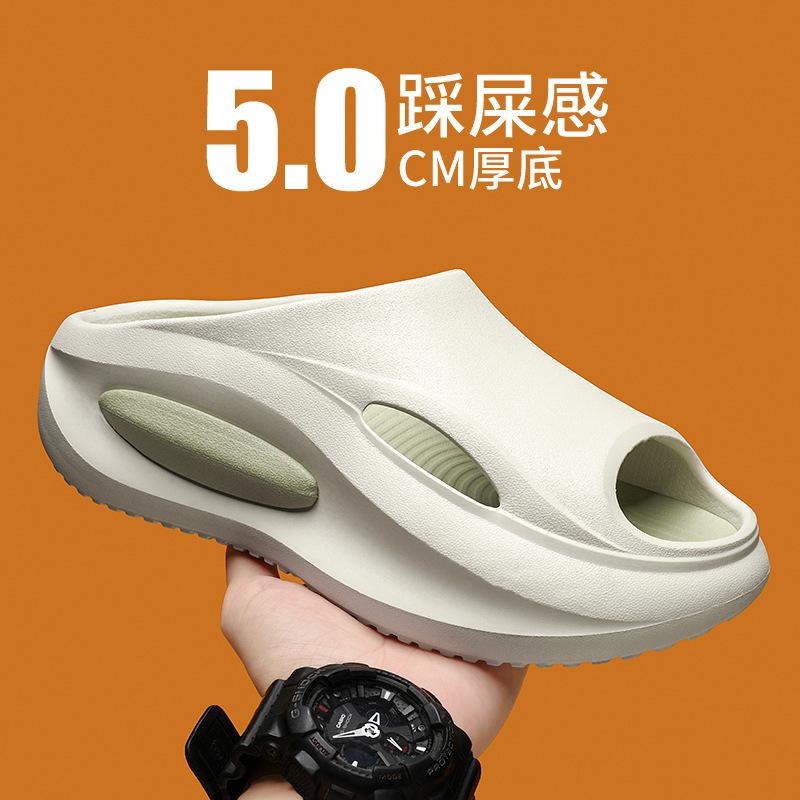 

Internet celebrity coconut cool slippers men s 2024 new summer wear stepping on shit feeling sports non-slip beach fish mouth sandals 45 оливковое зеленый