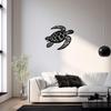 Modern Turtle Metal Wall Art, Ocean Animal Decor, Nautical Coastal Hanging Sign, Sea Wildlife Silhouette, Home Outdoor Metal Sculpture