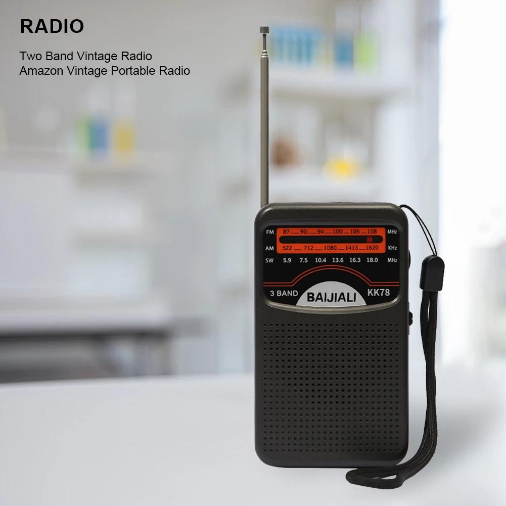 Portable Radio FM AM SW Pocket Pointer Radio Receiver LCD Display Radio on Batteries Walkman for Indoor Outdoor Emergency Use