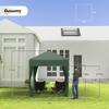2x2m Pop-Up Gazebo, with Curtain Walls and Windows, Green