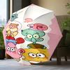 Sponge Expressions Pattern Umbrella Folding umbrella, automatic umbrella 8-Frame for Travel, camping Use Gift for Halloween Christmas