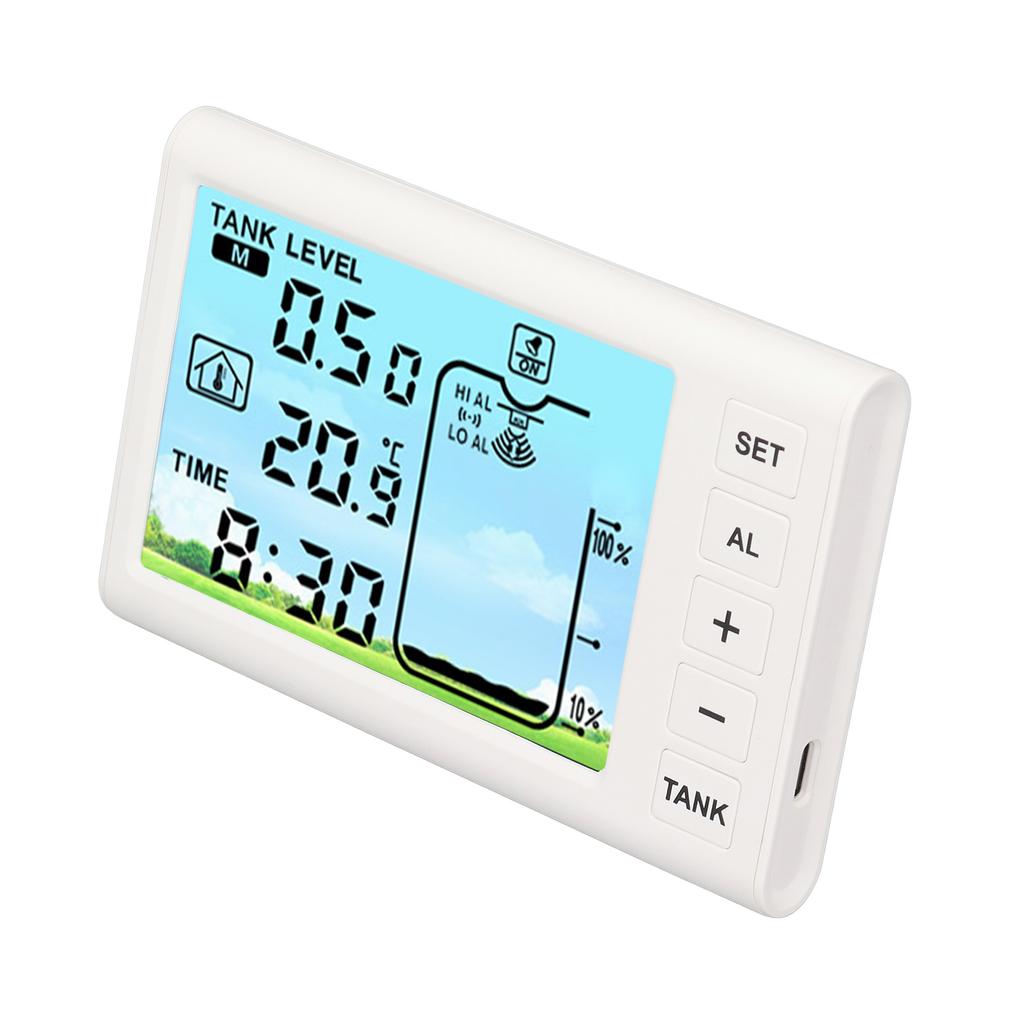 Ultrasonic Level Sensor Water Tank Liquid Depth Meter Electronic Digital Display Receiver Transmitte