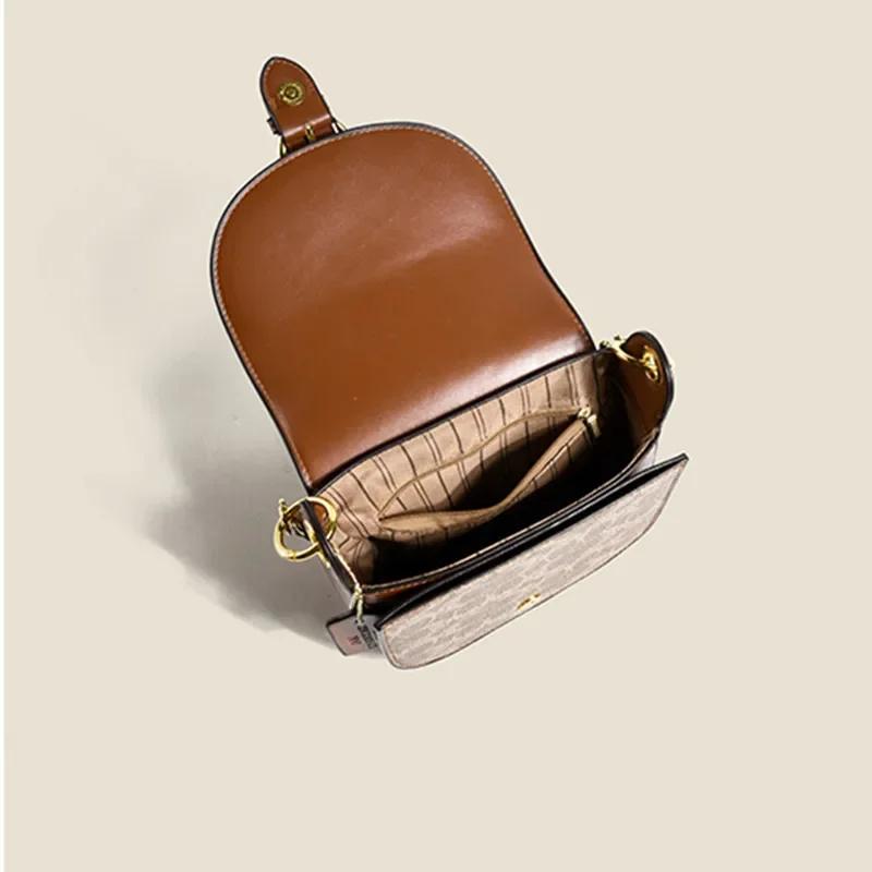 Luxustasche für Damen, neue Mode, Retro-Satteltasche, vielseitige Umhängetasche mit einer Schulter, kleine quadratische Tasche, Trend, personalisiert