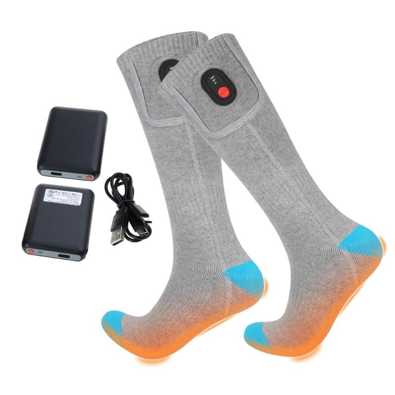 Full Soles Heating Electric Socks Heated Socks 5V 4000mAh Rechargeable Battery Electric Heated Socks for Men and Women