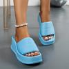fashion New Thick SoleSummer Pinch Toe on Women Wedges Sandals Platform High Heels Fashion Open Toe Ladies Casual Shoes Comfortable