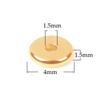 XHN 50PCS 304 Stainless Steel Flat Round Beads 4 5 6 8 10 mm Disc Loose Spacer Beads For Jewelry Making DIY Bracelet