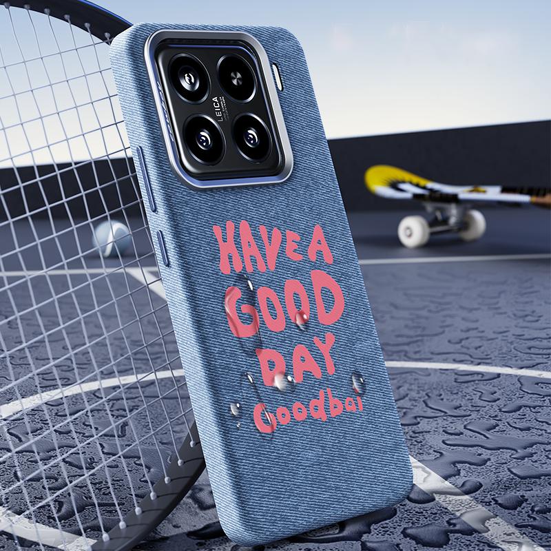 

For Magsafe Magnetic Wireless Charging Luxury Letter Solid Color Denim Phone Case For Xiaomi 15 SPro 14 Pro Bumper Back Cover Xiaomi 15s pro рожевий