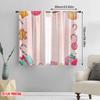 2pcs,2D plane printing Window Curtain Christmas Bell Presents Stocking (3) Durable 100% Polyester Fabric (without rod)
