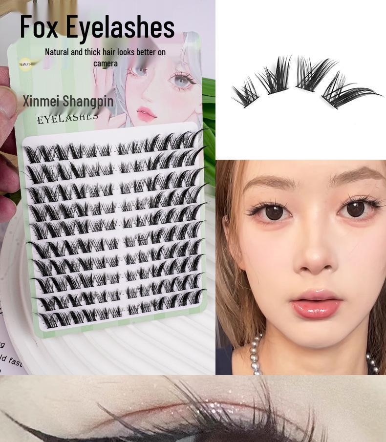 Lazy Trilogy Sunflower False Eyelashes: Pure Wild Fox Series, Little Devil & Small Flame Lower Lashes.