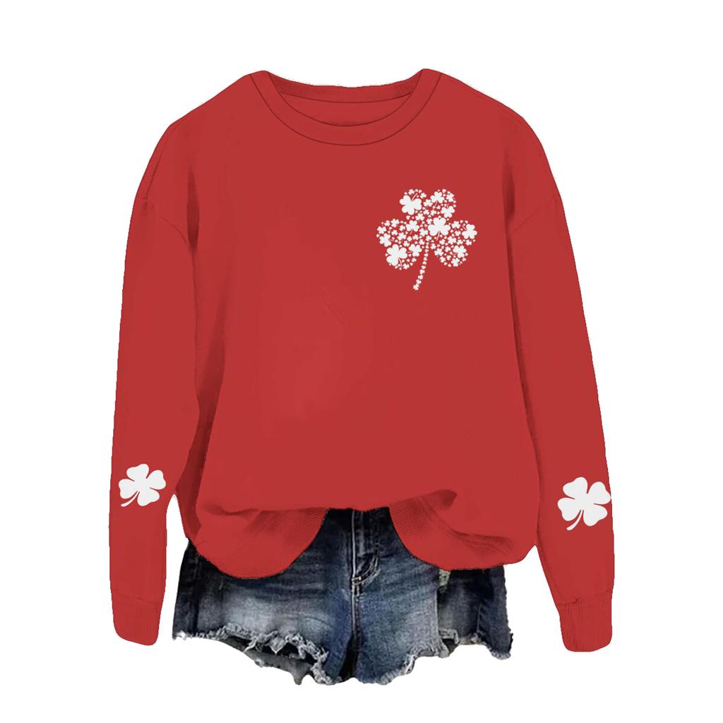 Ladies' Casual Women's Printed Round Neck Pullover Hoodie