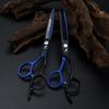 6.0 Inch Black And Blue Paint, Personality, Hair Scissors, Flat Scissors, Tooth Scissors, Bangs Scissors, Thin Scissors