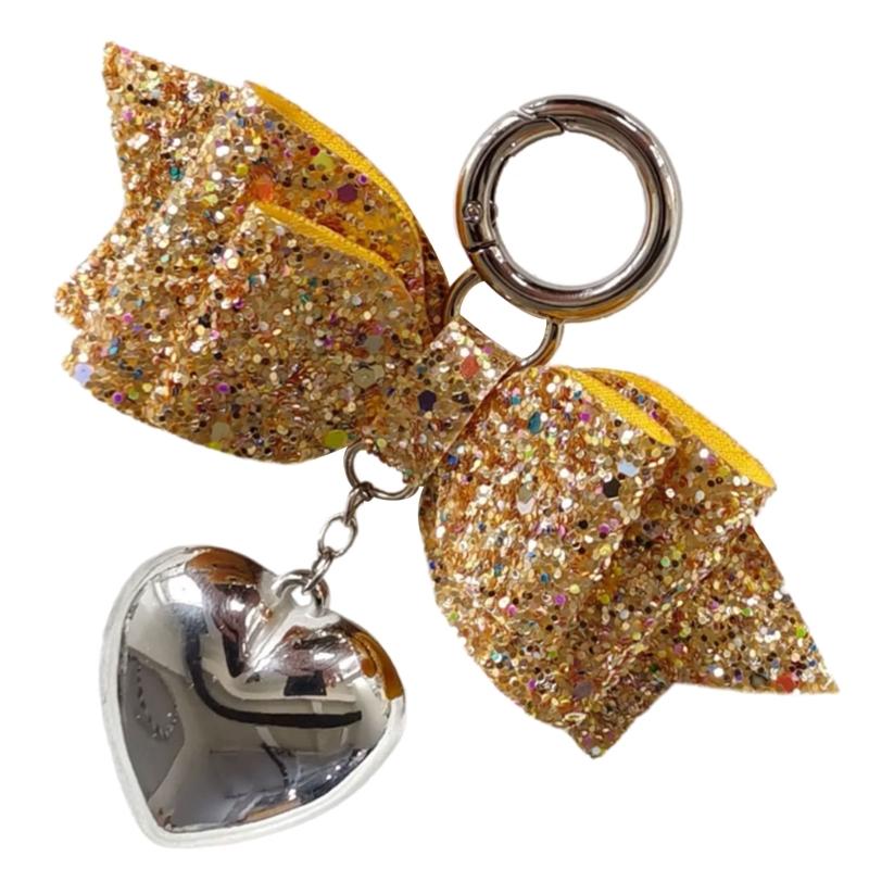 

Colorful Phone Lanyard Bowknot Heart Pendant Keychain Detachable Phone Charm Keyring Portable Accessory for Women Girl 1 золотий