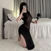 Sexy Underwear Women's Sexy Dress Long Dress Hip Skirt Nightclub Temptation Perspective Long Skirt Slim Skirt