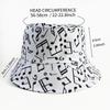 Sun Hat Children's Music Festival Sun Protection Sun Hat Basin Hat Women's Outdoor Leisure Versatile Music Note Bucket Hat Male Couple