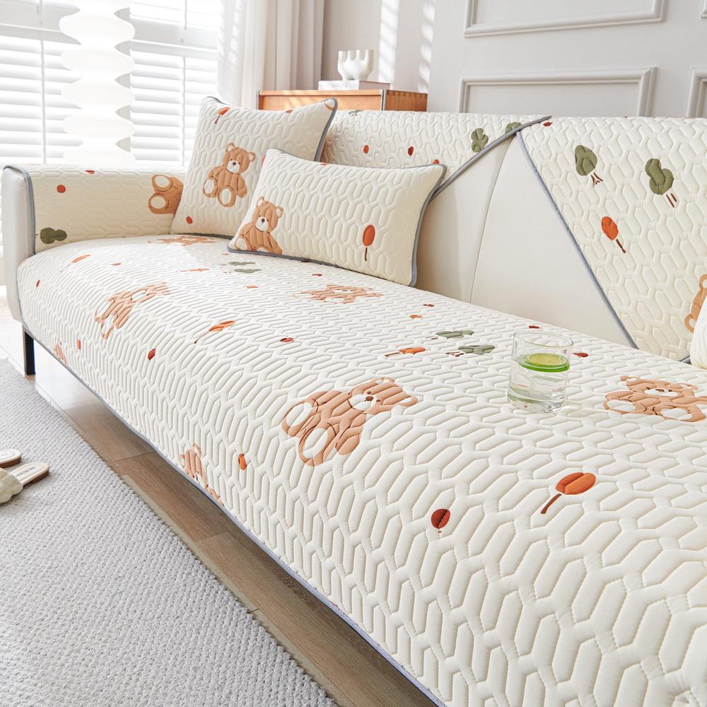 Latex Ice Silk Sofa Cushion Summer Mat Seat Cushion Non-Slip Sofa Cover New  Cool Cushion Cover Summer Model