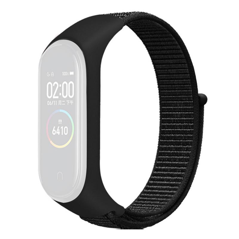 For Xiaomi Mi Band 3/4/5/6/7 Nylon Watch Band Adjustable Sport Loop Strap Wristband Replacement
